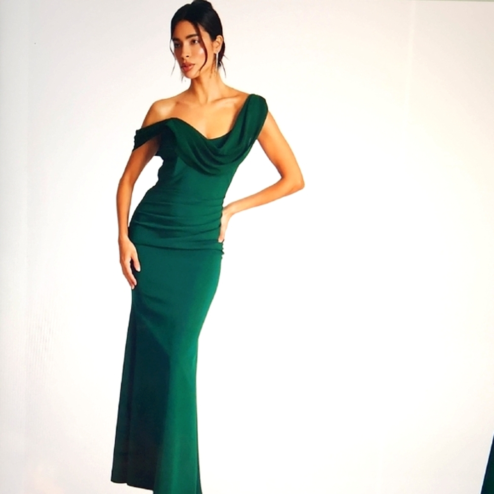 Quiz Chiffon Asymmetric Maxi Dress